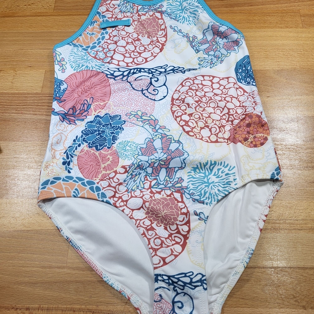 Nwt Girls Size 12 King Of Redonda Ayla Floral Patterned Kids Swimsuit One Piece